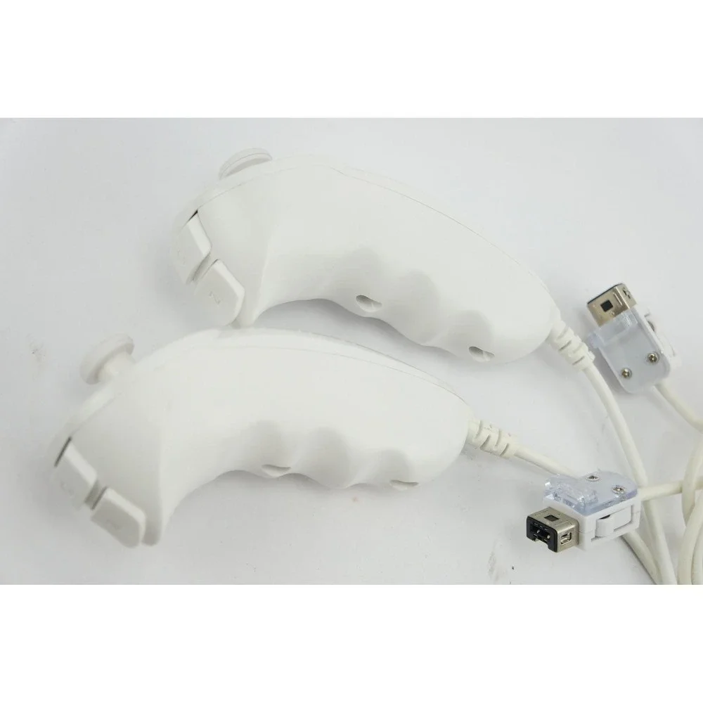 GC 2-Pack Nintendo‎ Wii Nunchuk Controller White Motion Sensor Cable